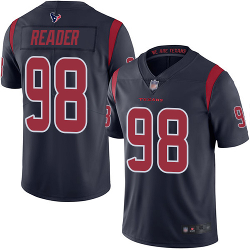 Houston Texans Limited Navy Blue Men D J  Reader Jersey NFL Football #98 Rush Vapor Untouchable->women nfl jersey->Women Jersey